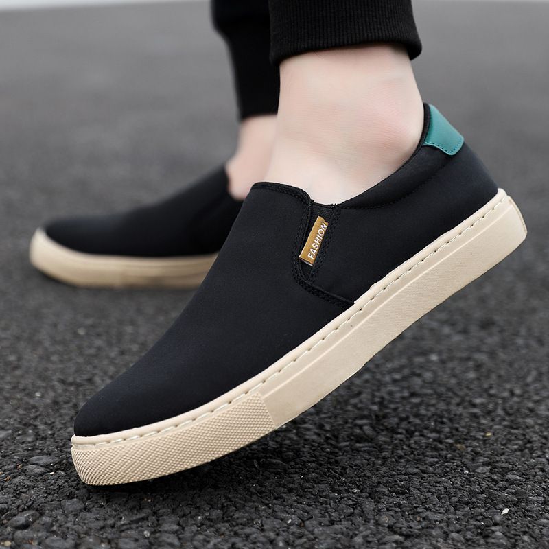 2024 Spring/summer large size men's shoes Ice silk canvas shoes Men lazy slip-on casual board shoes men's cloth shoes R006