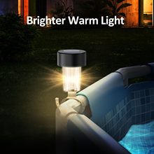 Solar powered LED pool light, suitable for ground pool fence decoration, LED waterproof pool accessory night light