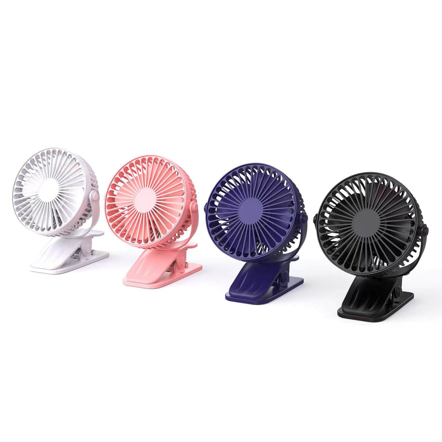 G16 Clip on Fan, Rechargeable Portable Fan, 4 Inch Small Desk Fan - 1200mAh Battery Powered Fan with 3 Speed, 360° Rotation Personal Fan Suitable for Golf Cart, Bedroom, Travel and Camping
