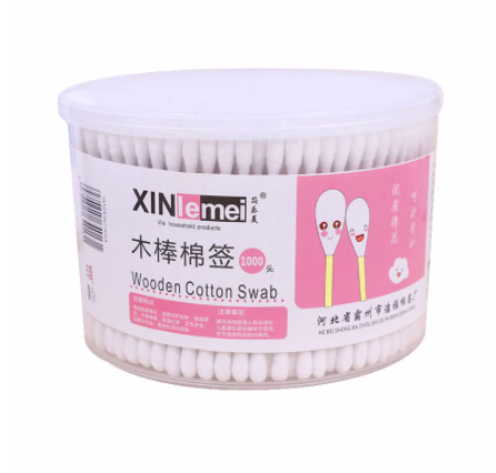 500 PCS Cotton Swabs with Case Dual Round Head  Disposable Cotton Sticks Cosmetic Beauty Tools for Makeup and Ear Cleaning