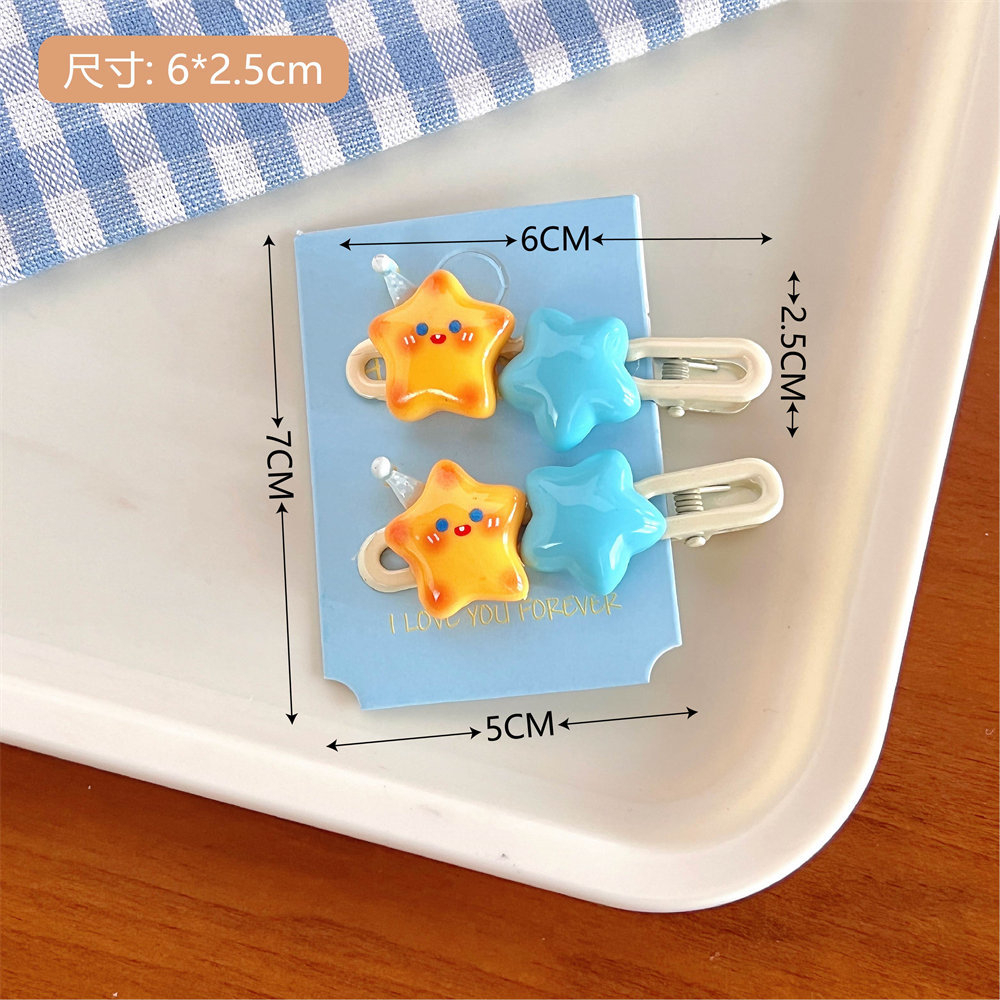 FJ1259 Women Cute Cartoon Star Bear Puppy Hairpin Hair Accessories