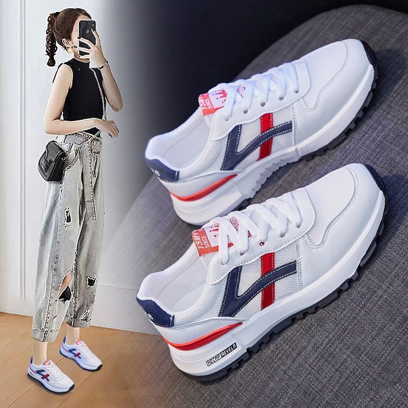 Lovers sneakers trend small white shoes foreign trade men and women with breathable mesh surface outdoor running casual shoes