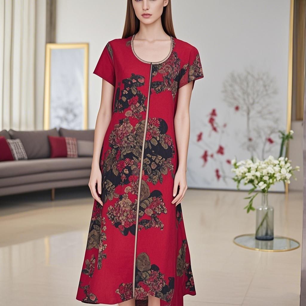 92% Silk Women Dress-Custom Digital Printing Women Dress
