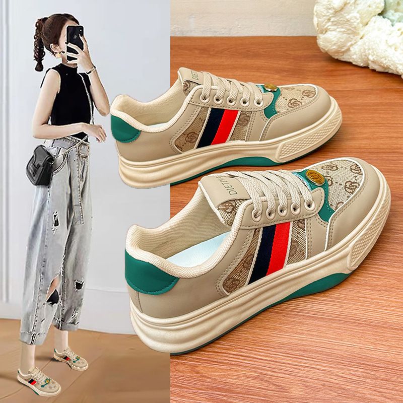 Women's shoes retro casual board shoes autumn flat shake Yin the same casual shoes comfortable women's shoes outdoor Korean version of fashionable shoes FD-9
