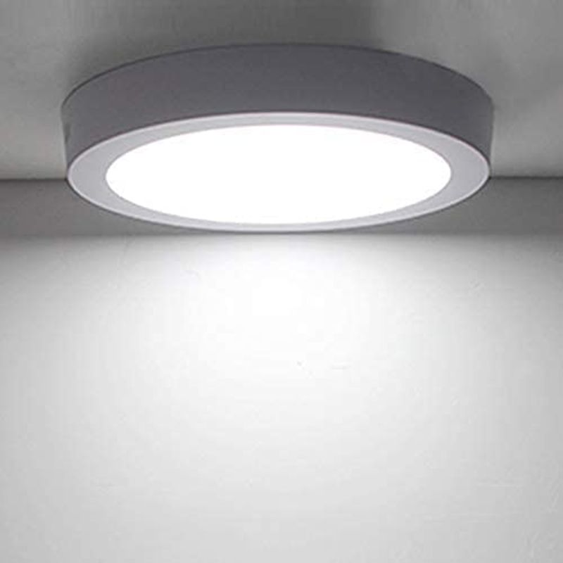 Leopard Cat LED Recessed Mount Panel Ceiling Light Fixtures - 6W 12W 18W 24W Tri-Color Dimming Flat Circular Surface Mount Downlight for Closet/Corridor/Staircase/Kitchen/Basement Lighting