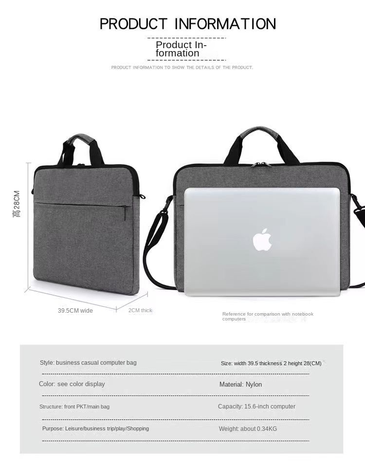 Laptop bag large capacity computer bag classic simple computer bag ...