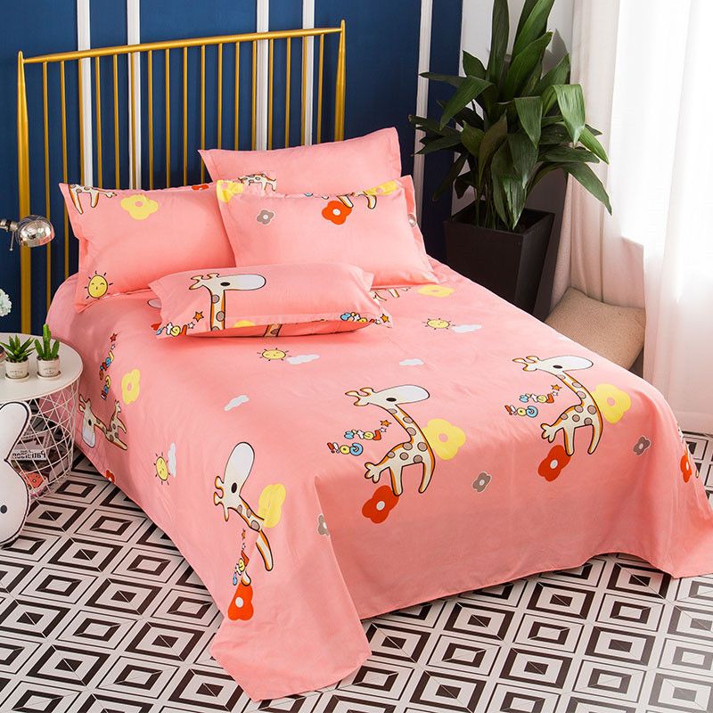 Bed Sheet Bedding 3-piece set CRRSHOP home Bed sheet + 2 pillowcases Skin friendly brushed bed sheets, pillowcases, single and double sets
