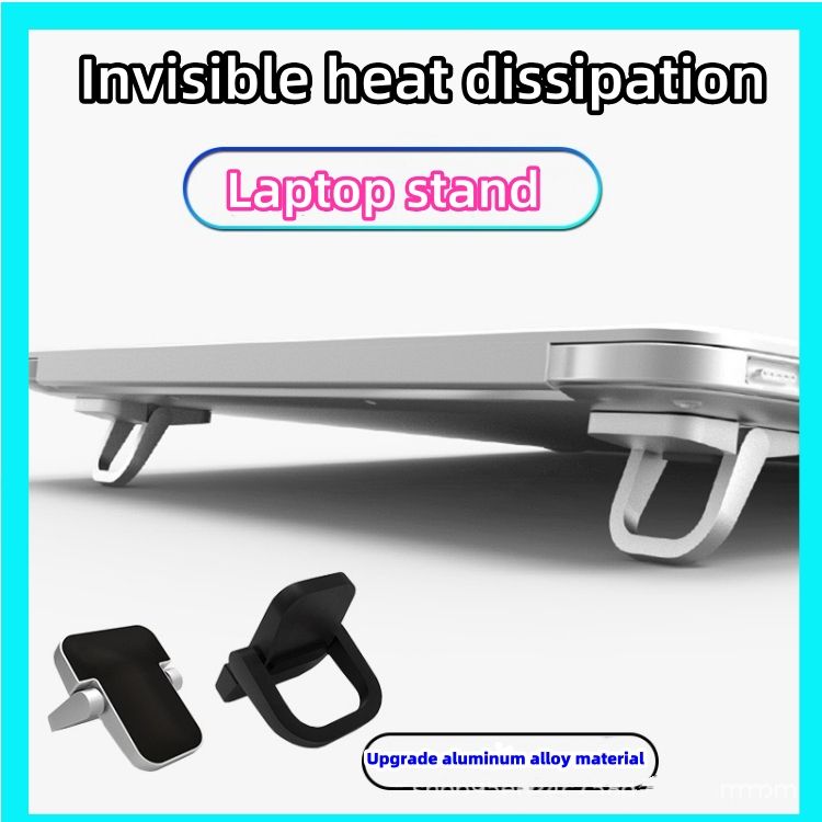 Laptop stand Aluminum alloy laptop stand Invisible bracket Mini universal raised suspended heat dissipation flat bracket CRRSHOP digital computer docking stations