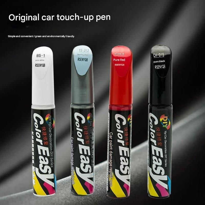 Car touch-up pen pearl white scratch repair agent black deep scratch removal special self-spray paint silver dot paint pen