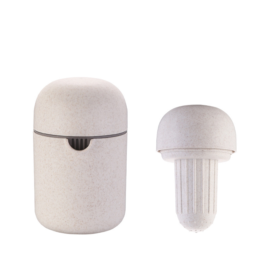 Manual Juicing Cup Wheat Straw Juicer Mini Portable Juicer Orange Lemon Juicergrey