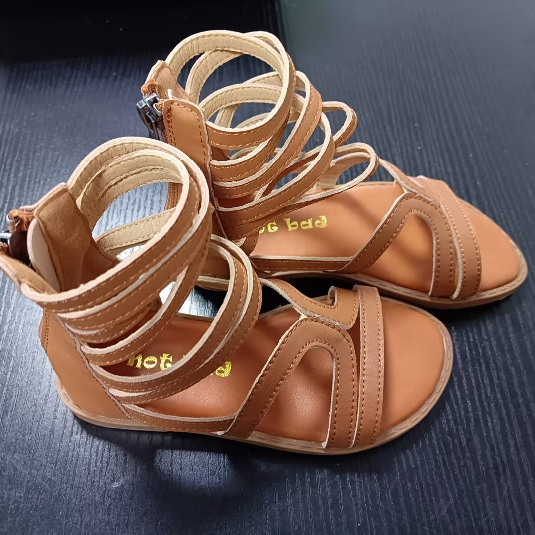 AK - 81 Kids Summer New Strap Sandals Fashion Little Girl High Tube Open-Toe Sandals