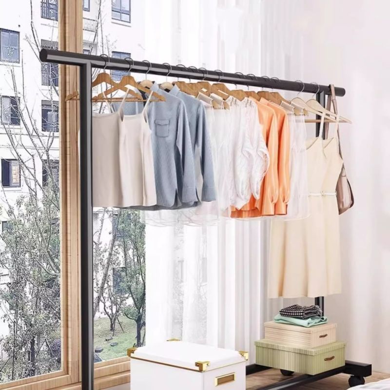 Coat rack, floor standing clothes hanger, movable clothes hanger, balcony drying rack vertical Storage Rack