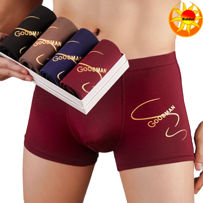 4 Pcs Men's Breathable Underwear Men's Sexy Fashion Underwear Men's Boxer Briefs Middle Waist Underwear FBT06-NKm23