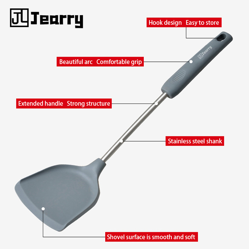 Silicone Turner non stick special spatula high temperature resistant cooking spatula household food grade silica gel spatula cooking utensils