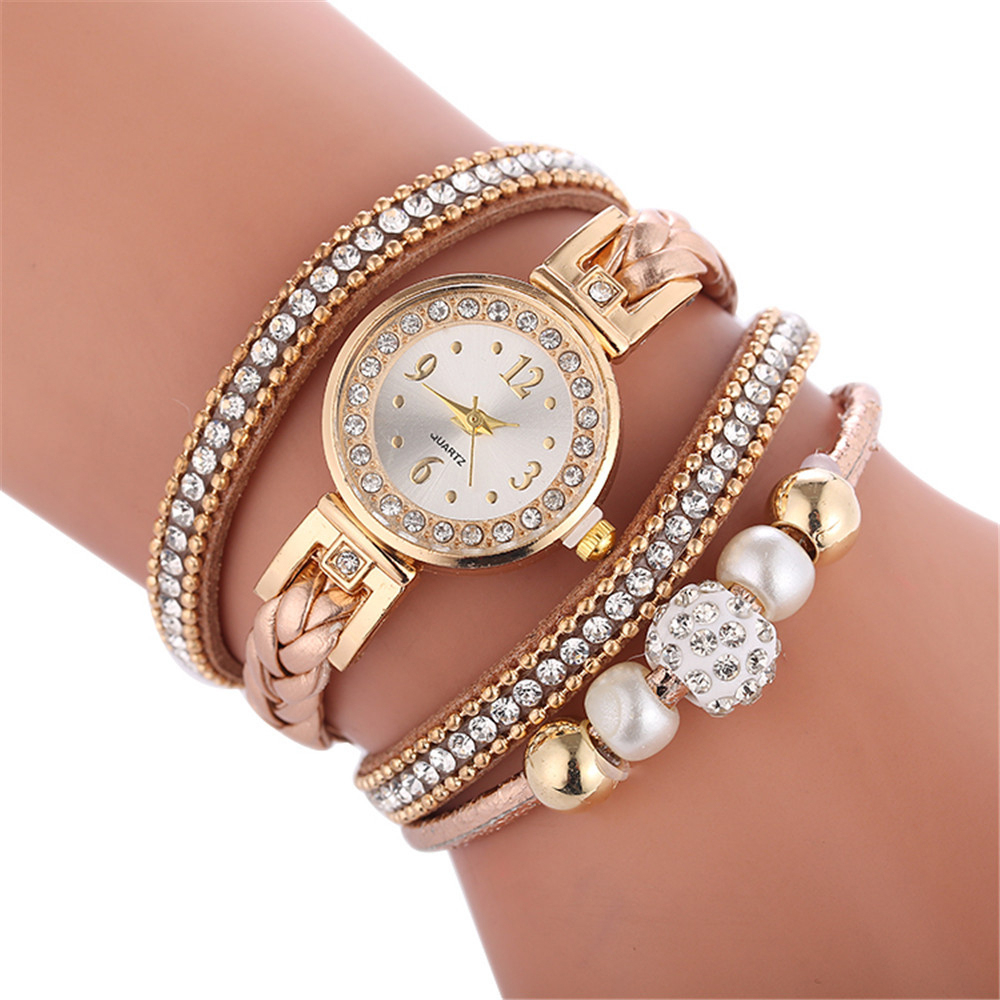 Beautiful Fashion Women's Bracelet Watch Ladies Watch Casual Round Analog Quartz Bracelet Watch Female Clock