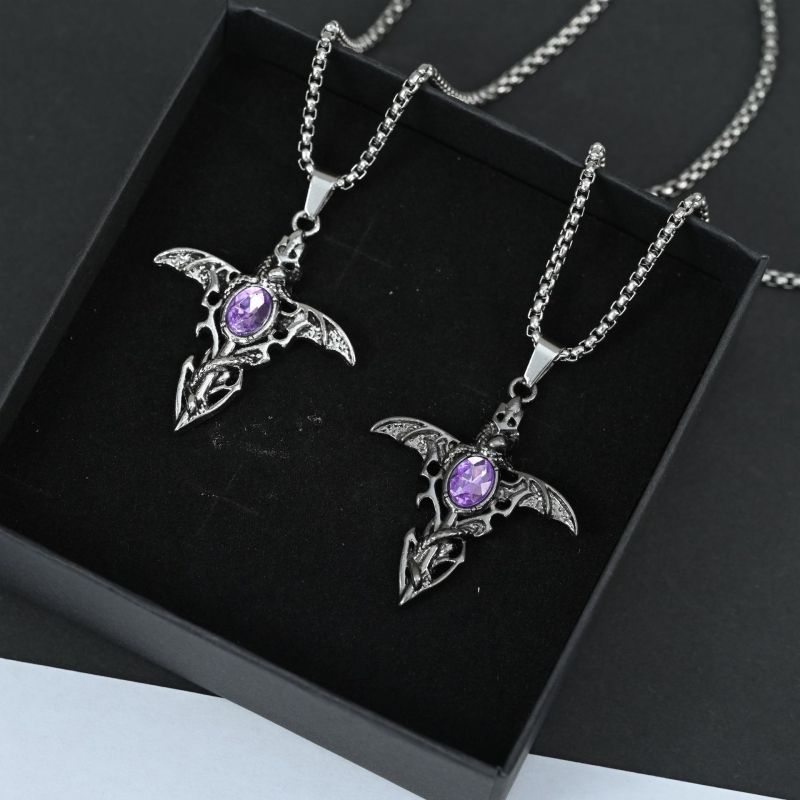 Angel Wing Pendant Necklace CRRSHOP unisex fashion trend gift