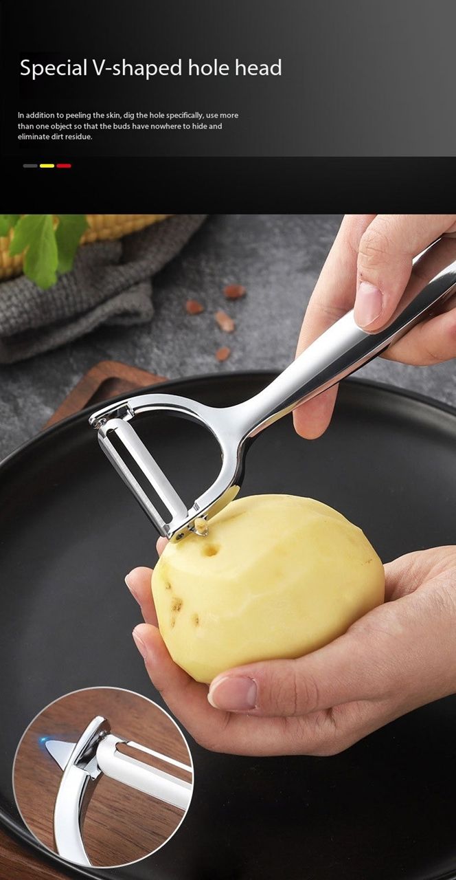 Stainless steel peeler, old - style pumpkin peeler, kitchen zinc - alloy fruit and vegetable peeler for household use, skin - scraping knife, peeling knife