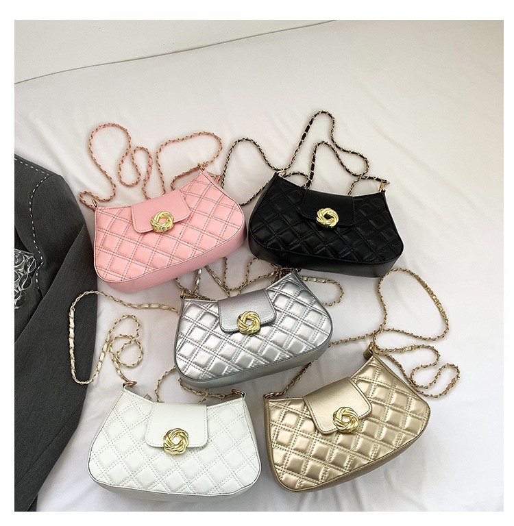 2024 New Fashion Foreign Style Women's Bag Trend Casual Chain Bag Shoulder Messenger Bag Large Capacity Underarm Bag