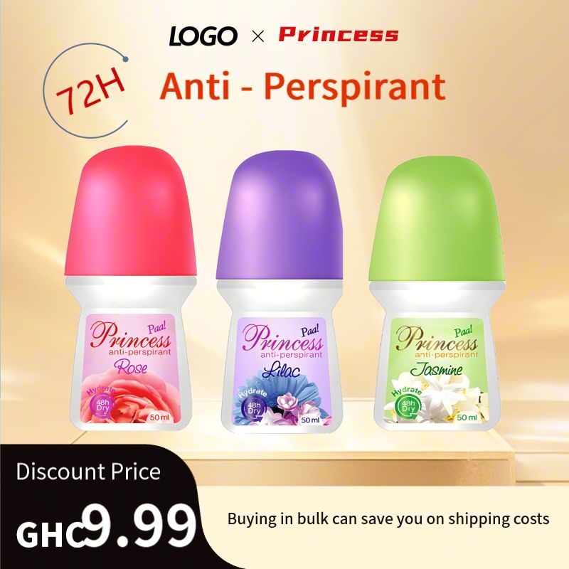 Princess Anti-Perspirant Roll On - 50ml Jasmine/Rose/Lilac