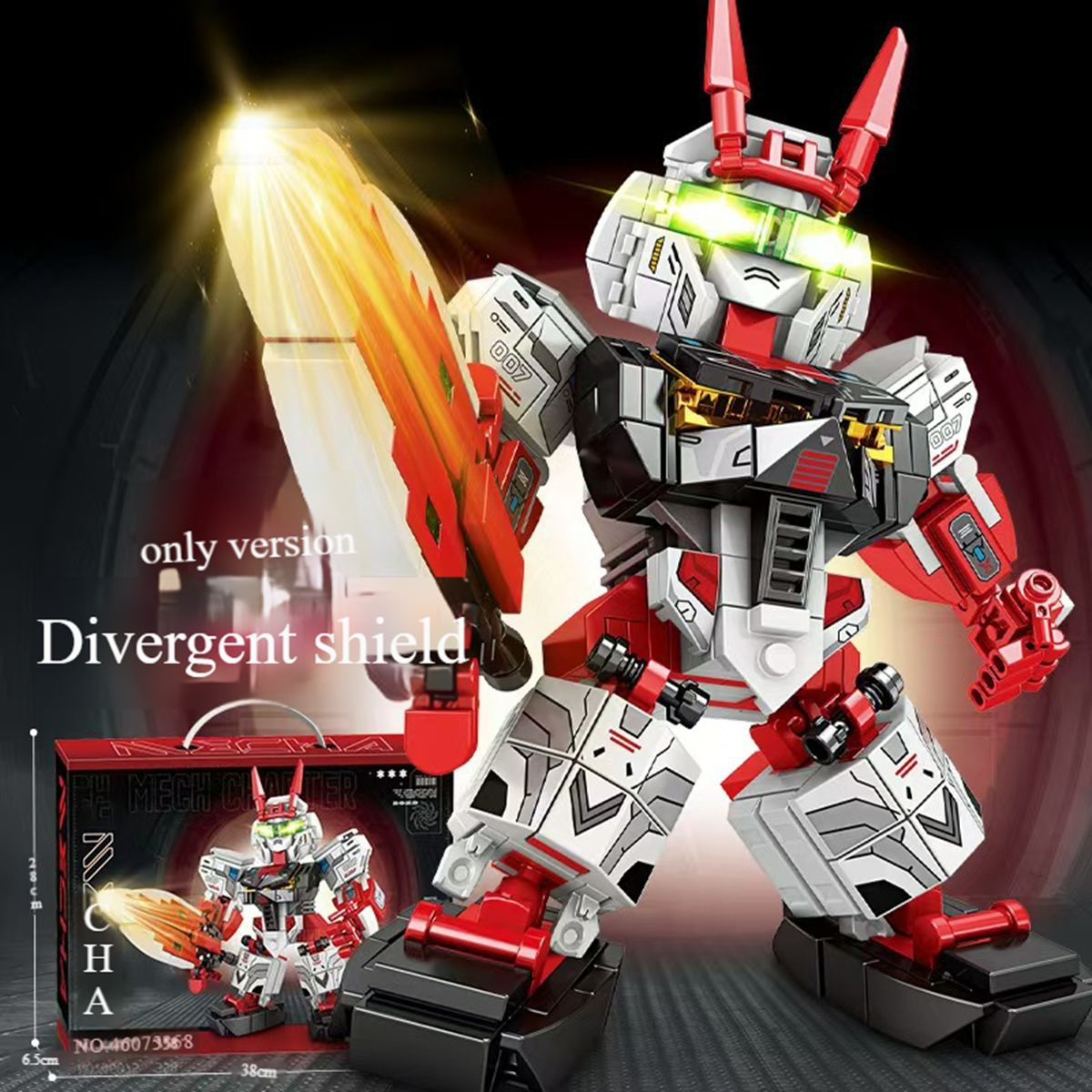Lego building blocks Gundam Transformer Robot King Kong Mecha Assembling Toys Boys High Difficulty GiftsHeretical Mecha 358PCS