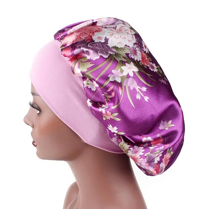 Satin Headscarf Hat Sleeping Bonnet Hair Wrap Silk Cap Fashion Head Scarf Headwear Night Sleep Hat