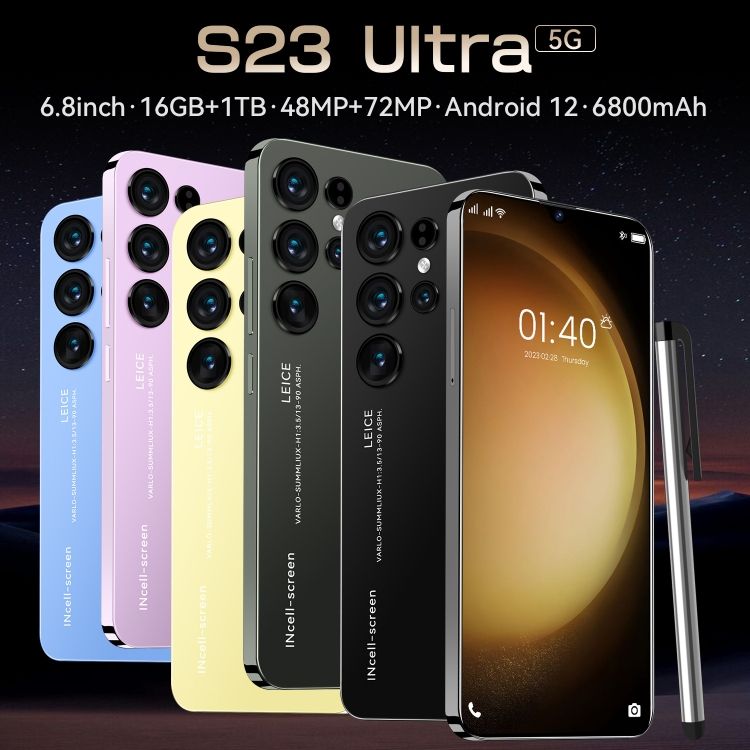 2023 S23 Ultra new smartphone android telefone 6800mAh 16+1TB