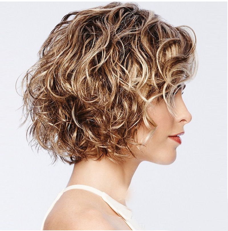 New Arrival Women Gradient Color Medium‑Long Curly Full Wig, Rose Net Breathable Wig Cap, Fashion Natural Looking Wig for Daily Party Cosplay Wear