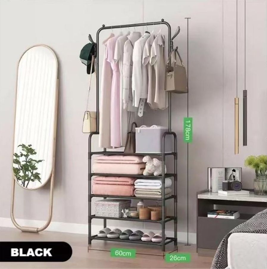 5 Tier - Multi-functional Coat Rack,5 layersStorage scenes: dormitories, apartments, houses5 Tier
