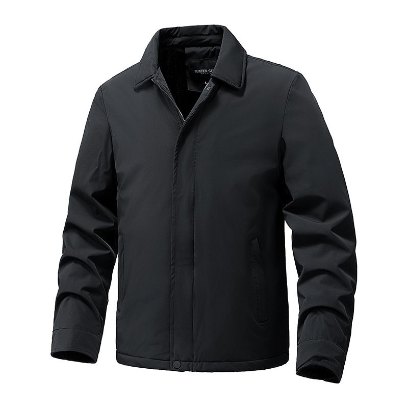 2025 Autumn & Winter New Men's Lapel Business Jacket, Warm Administrative Coat, Cross-Border Export Formal Men's Outerwear