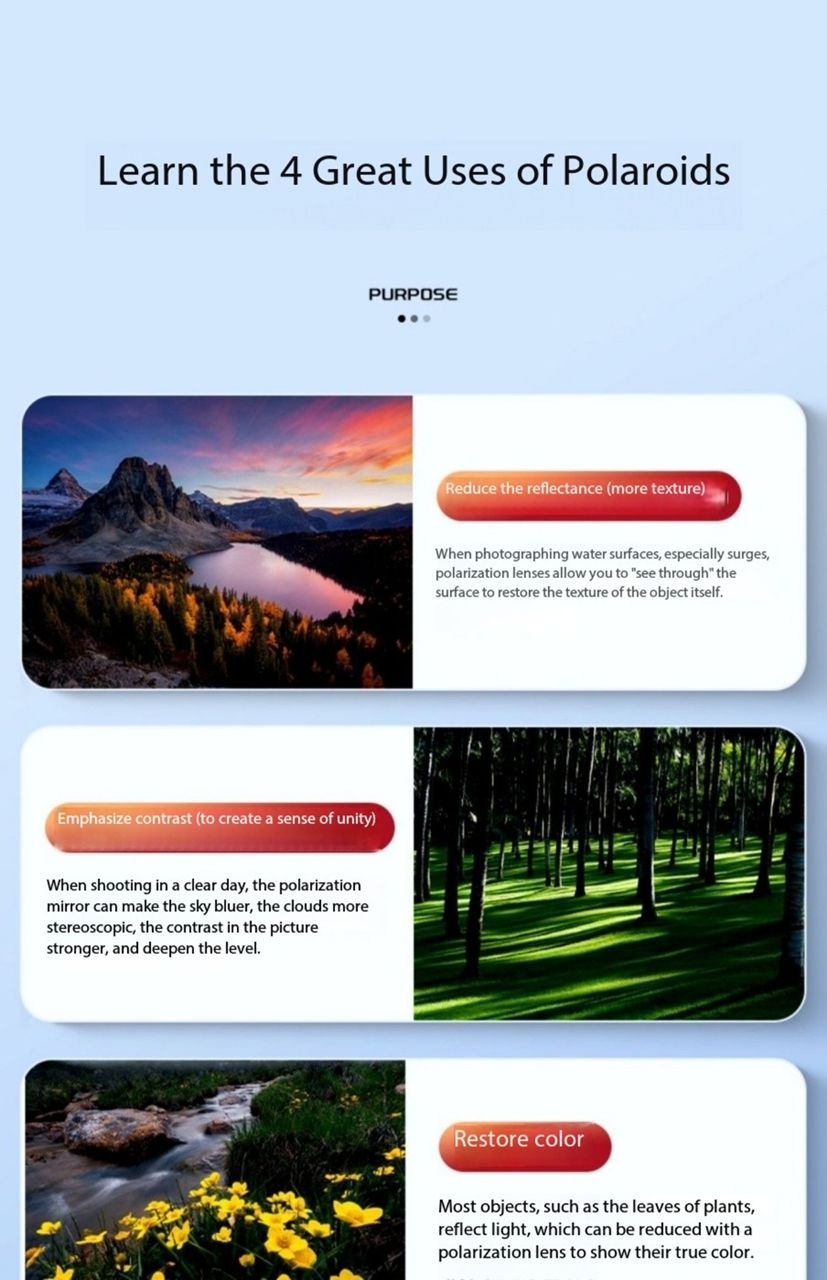 52mm Mobile Phone Photography Polarizing Filter (CPL) Clip - on, a Magic Tool for Eliminating Reflections and Providing High - Definition Filtering
