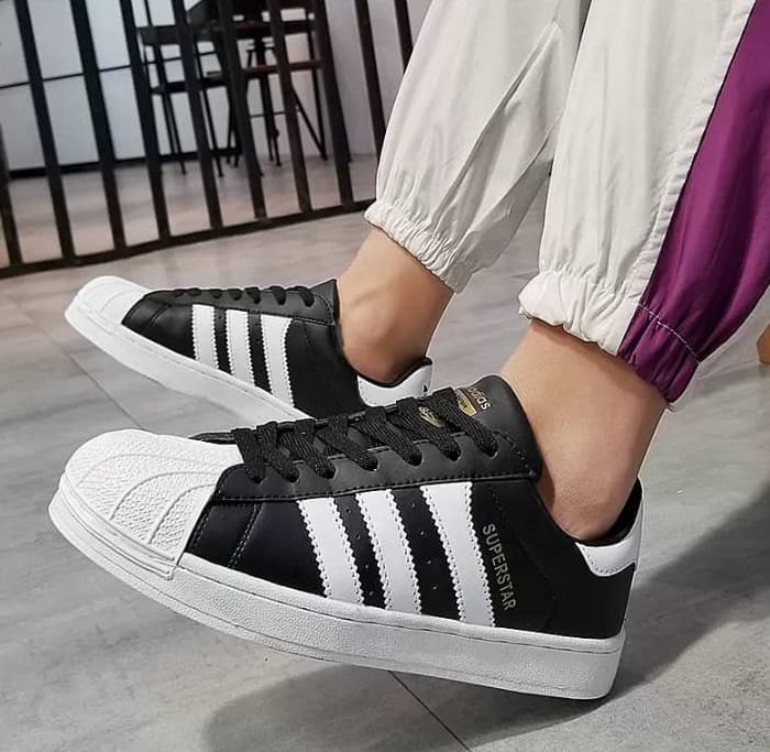 Adidas Black White Shoe Laces Flat Double Woven Anti-slip Polyester Shoelaces Sports Casual White Shoes Classic Shoelace