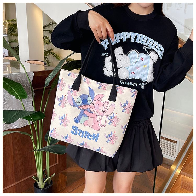 MISS DG Stitch bag shoulder bag large capacity tote bag cartoon cartoon Stitch cute ladies travel bag