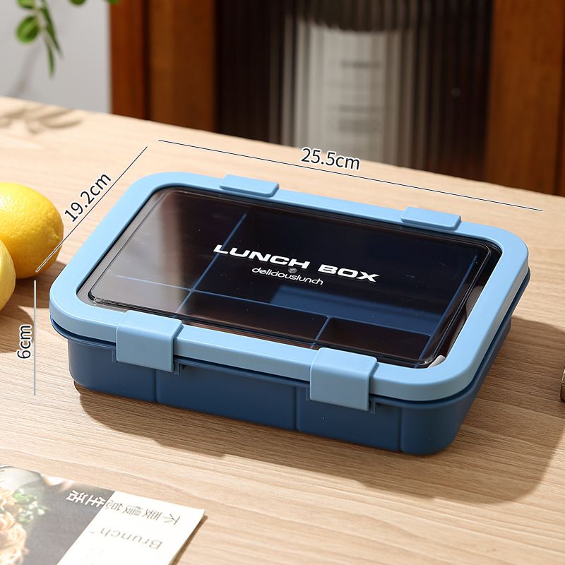 Lunch Box with Compartment Office Worker Light Portable Child Separate Meal Box Kitchen Dining Storage Travel To-Go Food Containers