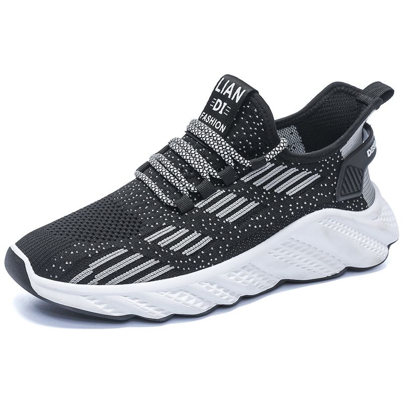2024 autumn new breathable men's sneakers mesh men's shoes casual shoes men's fashion flying woven running shoes AD128
