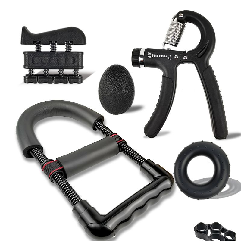 Grip strength tester 6-piece set, adult and child hand strength training set, silicone grip ball