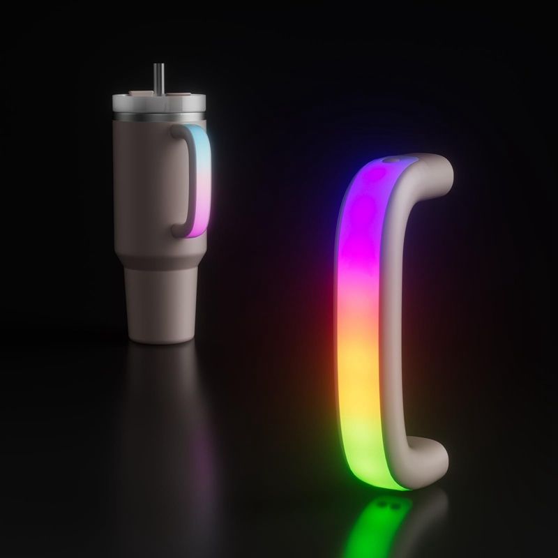 Luminous Stanley water cup colorful handle, creative and interesting multi-color handle