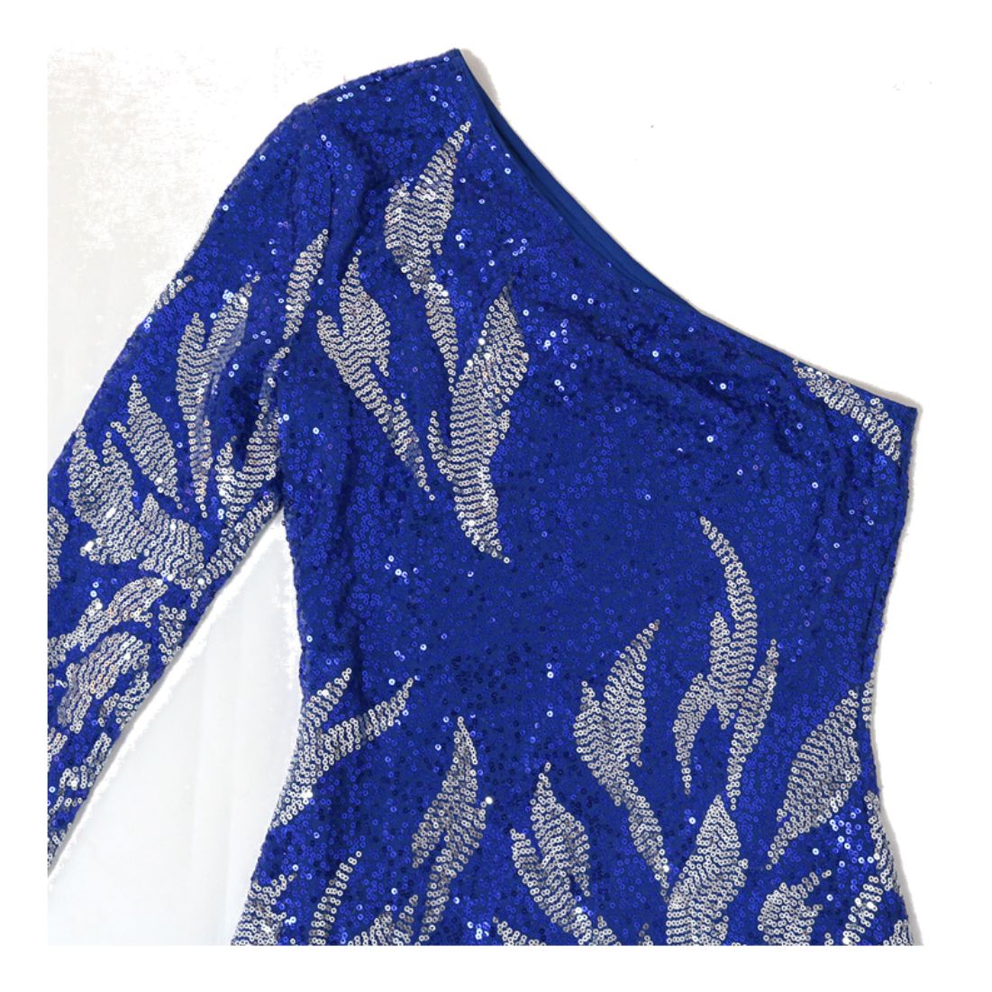 New fashion one-shoulder slim sequined hip dress with short skirt fashion sexy party bar performance skirt female lady ladies woman women