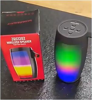 1202 Portable Subwoofer TF Card Music Loudspeaker Box RGB Wireless Bluetooth Subwoofer