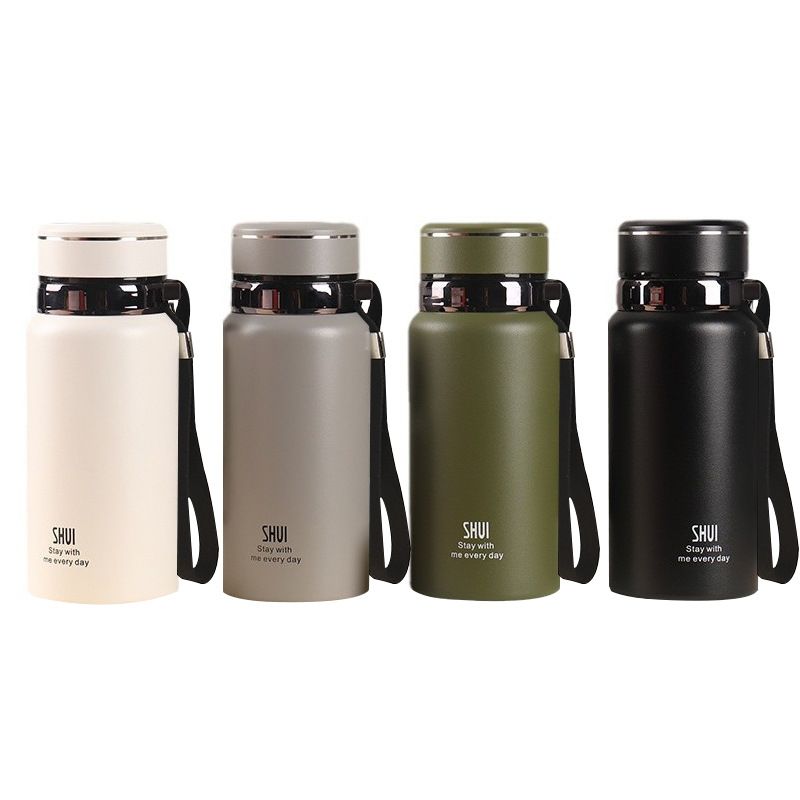 Vacuum Flask Vacuum Bottle Vacuum Thermos Vacuum Cup 316 Stainless Steel Insulated Cup Large Capacity Men Women Portable with Handle Tea Separation Brewing Cup