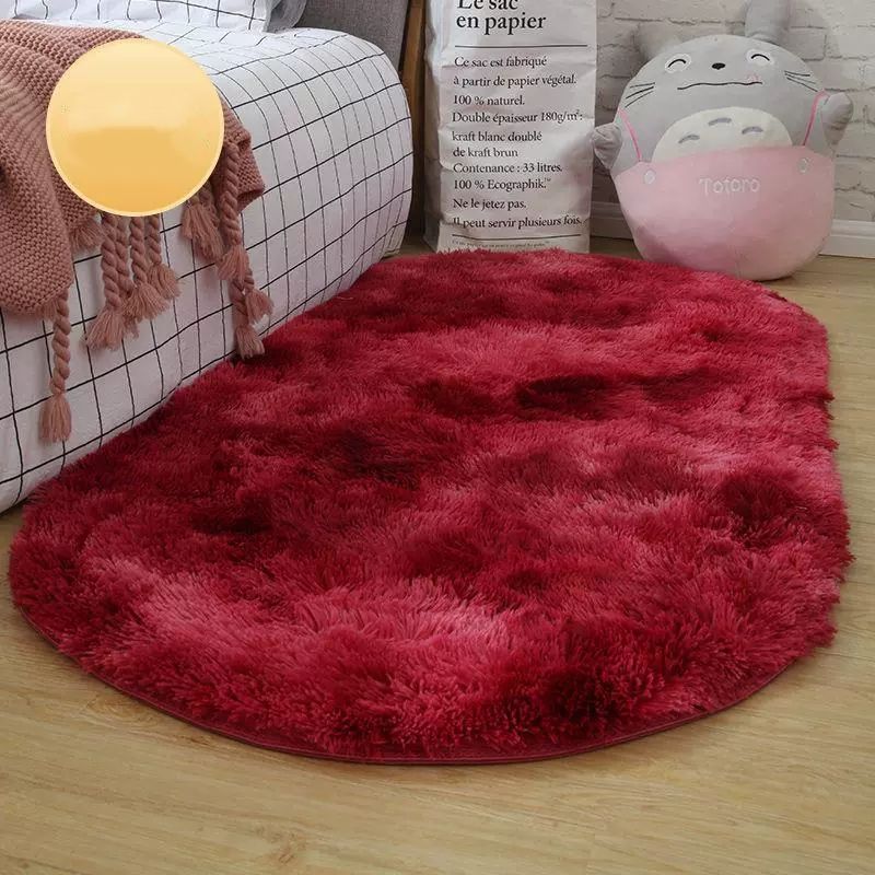 Elliptical long plush carpet,40*60cm,50*80cm,60*90cm,40*120cm,60*120cm,80*120cm,60*160cm,80*160cm,80*200cm,100*200cm CRRSHOP free shipping plush carpet, bedroom bedside carpet, dressing room, decorative floor mat# 08