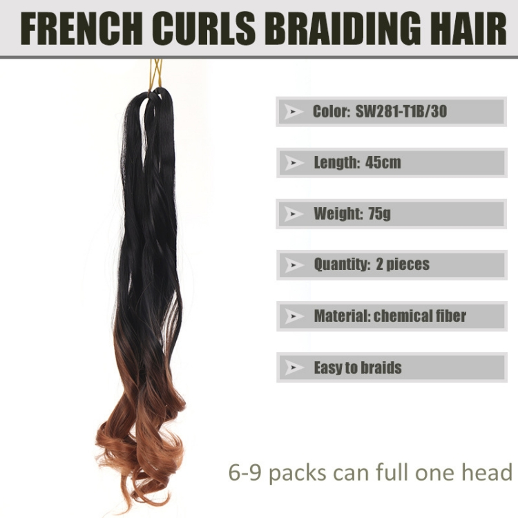 Wigs female French Curly hair Crochet needle weave Hair 2-piece set Curly hair Braid cauda equina big roll cauda equina CRRSHOP women beauty care hair dressing wig
