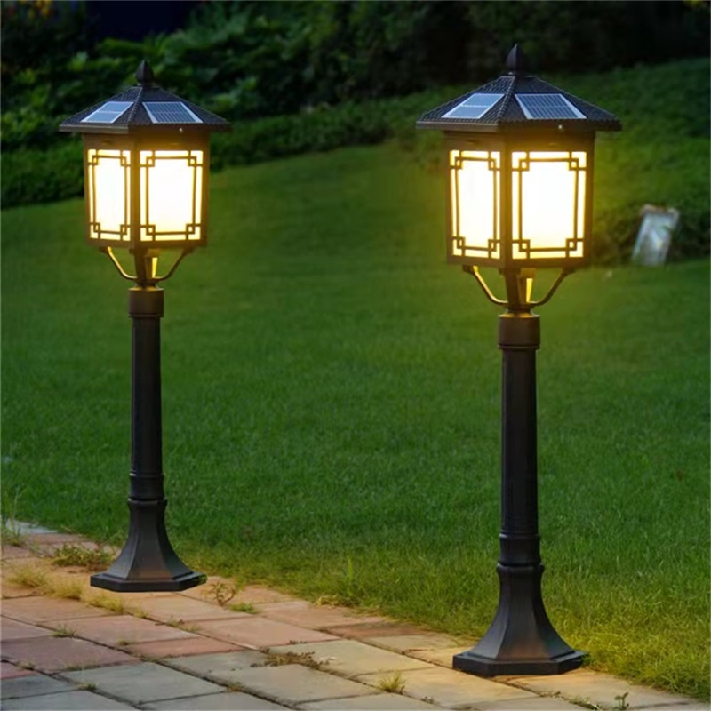 OUFULA Classical Outdoor Lawn Lamp Light LED Waterproof Electric Home for Villa Path Garden Decoration