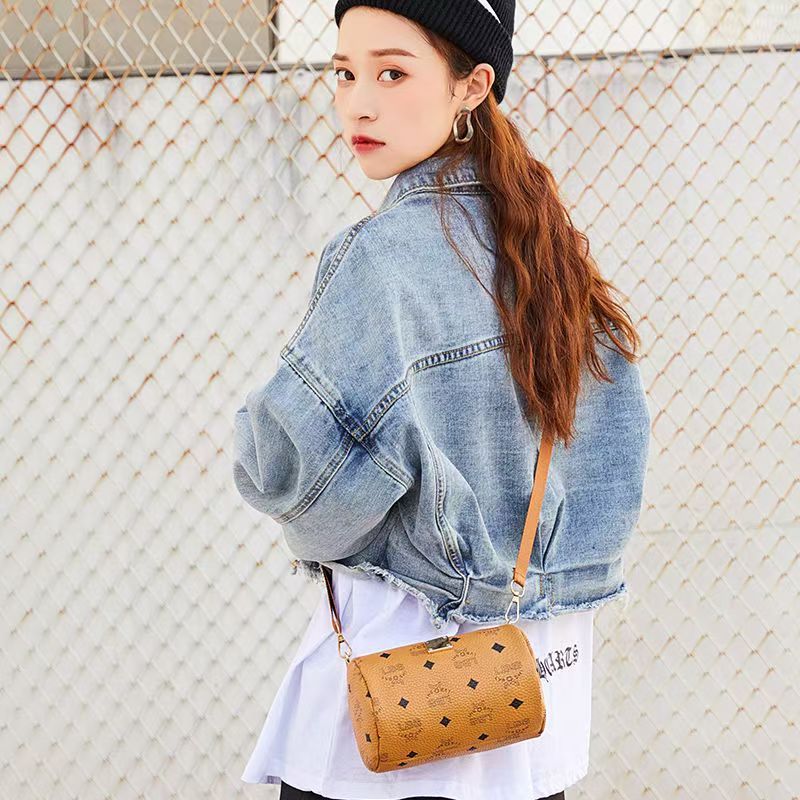 2024 New Fashion Korean Style Trendy Princess Round Cylinder Bag Retro Girl's Outfit Multi-functional Shoulder Bag