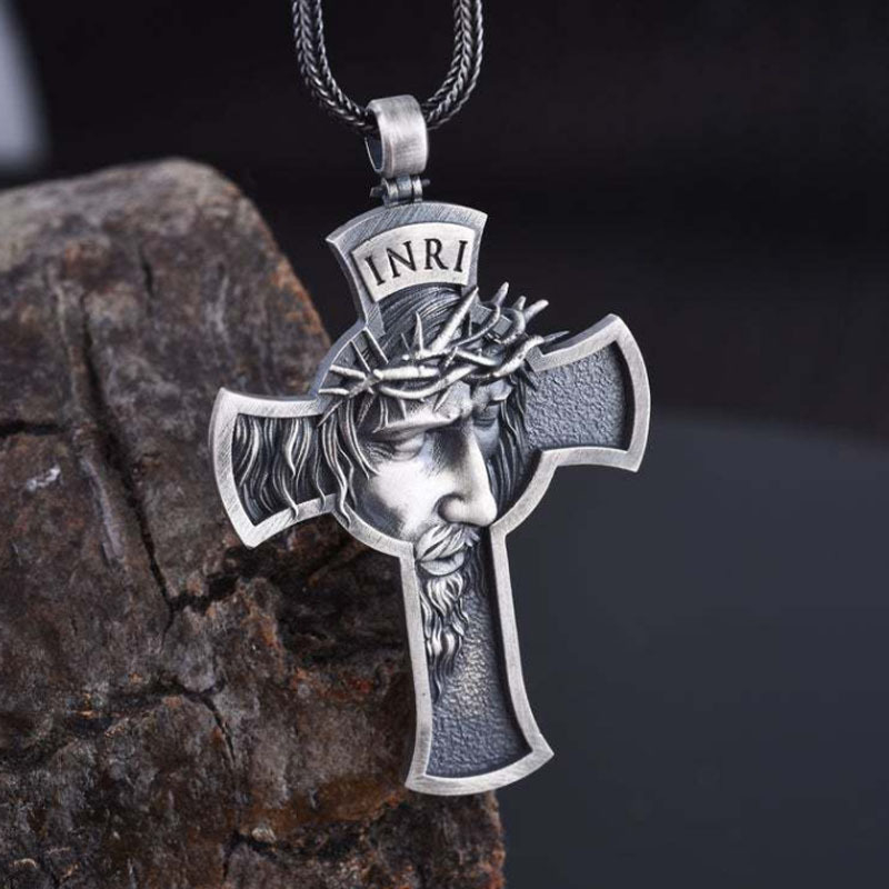 20292 Trendy Fashion Necklace Men's Leather Cord Vintage Pendant