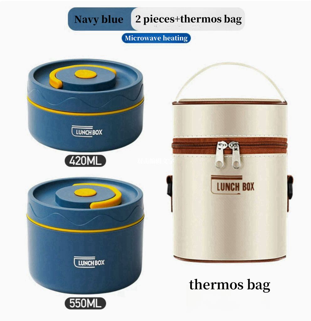 304 Insulated lunch box Portable office worker student single multi-layer mini bowl with lid heating pot bento box
