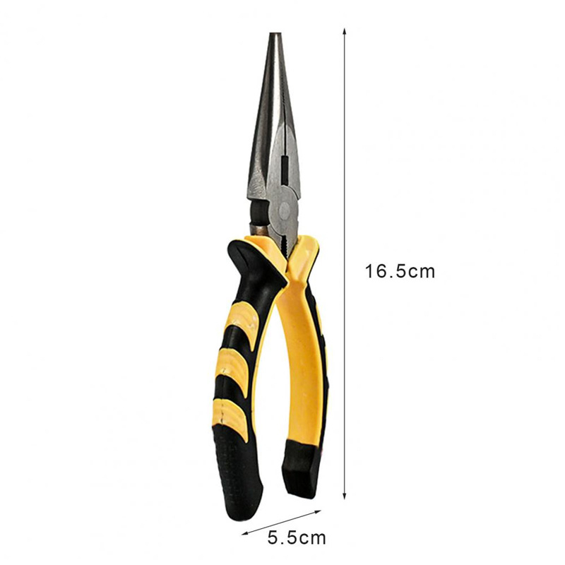 Tools power 8/6 inch multifunctional needle nose carbon steel pliers craft electrician pliers wire and cable scissors for circuit repair
