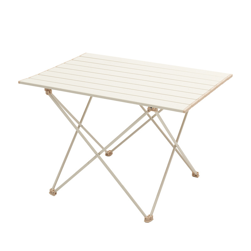 Outdoor Lightweight Rolling Camping Table Aluminum Portable Folding Picnic Table