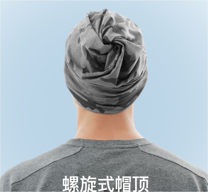 Ice Silk Sunscreen Riding Hat Men's Breathable Quick-Drying Cool-Feeling Sports Outdoor Headscarf Pullover Thin Baotou Nightcap