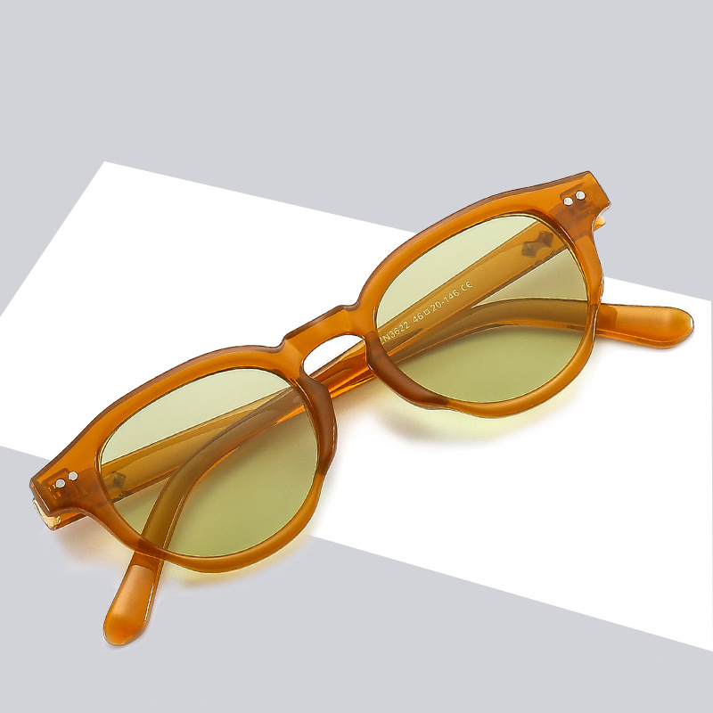 3622 New Fashion Small Face Style Oval Sunglasses Women Vintage Tiny White Retro Dots Brand Design Sun Glasses Men 