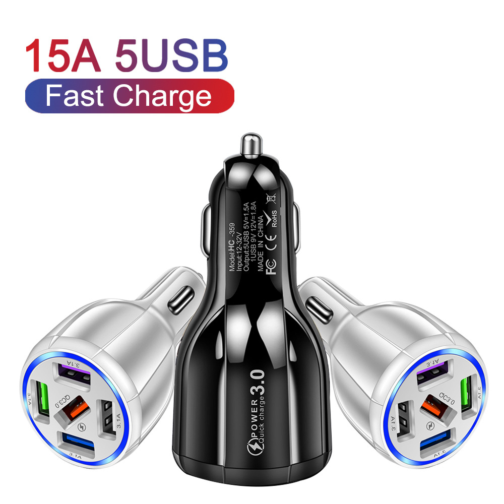 QC3. 0.5 USB car charging fast charging car charger one with more than five USB ports fast charging car charging